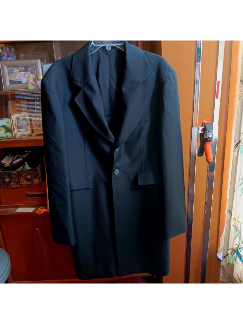 XL Western Frontier Wahmaker Coat Mens 44 Black Wool Long Frock Coat Jacket